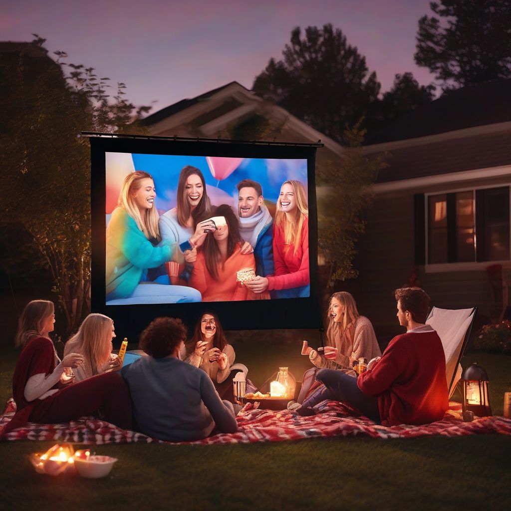 Mini Projector Movie Night