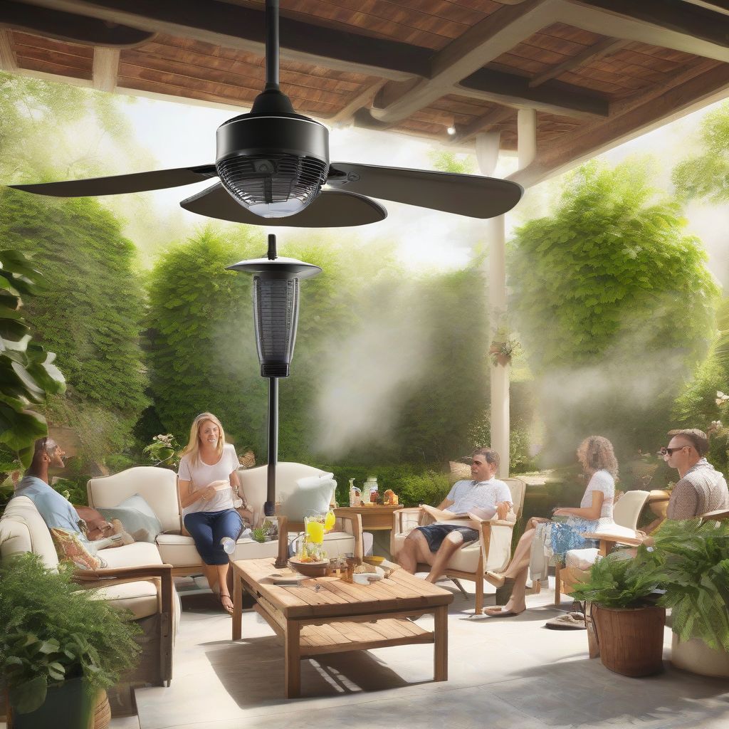 Outdoor Standing Misting Fan