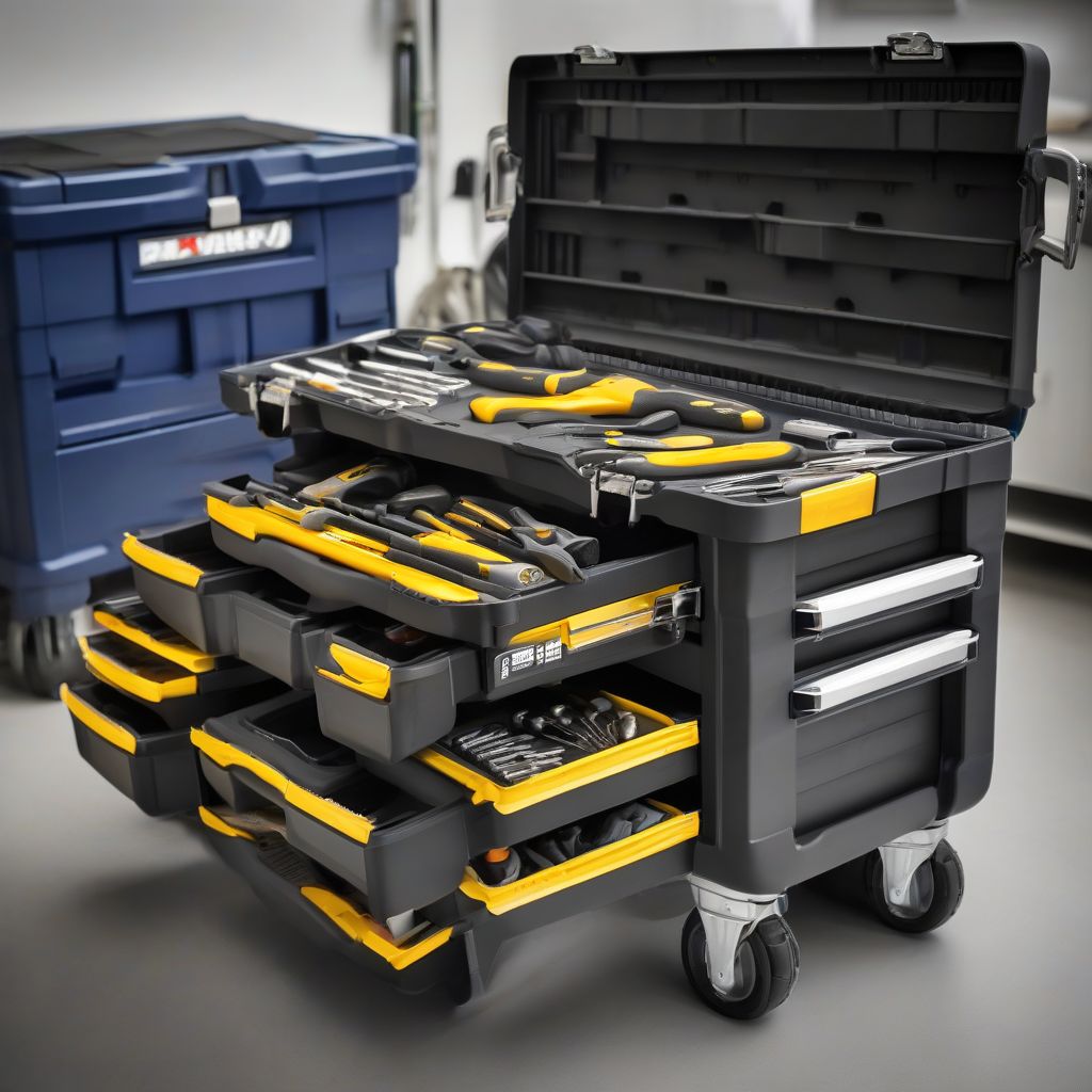 Portable Toolbox with Drawers