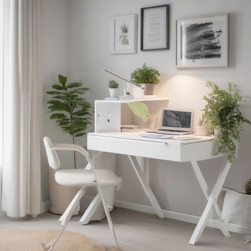 Folding Desk in Small Bedroom